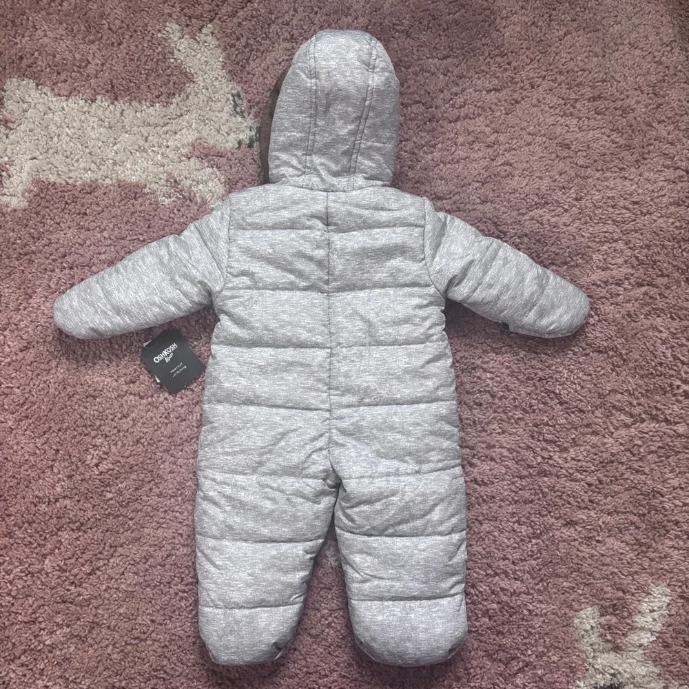 Oshkosh B'gosh Pram Suit With Flip Booties Snowsuit Coat 3-6 Months NWT Winter